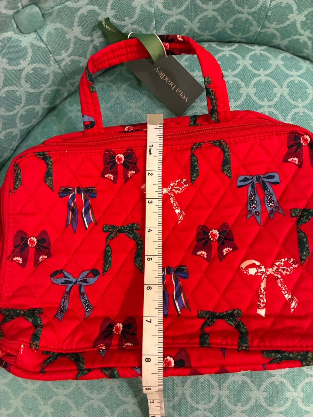 Vera Bradley Red Quilted Ultimate Travel Bag with Bow Print - Picture 9 of 9